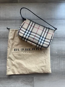 Burberry Womens Shoulder Bag Y2K 2000’s Purse Mini Small - Picture 1 of 5