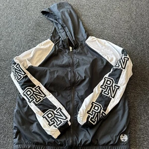 Victorias Secret PINK Anorak Jacket With Hood LOGO Zip Up Xs - Picture 1 of 22