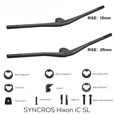 4/5 Grad Vollcarbon Fiber Integriertes Cockpit MTB Fahrrad Rise Lenker - Bild 1 von 4