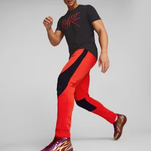 Authentic PUMA X LaMelo Ball Dime Pants Black/Red - YOUTH SIZES - Picture 1 of 7