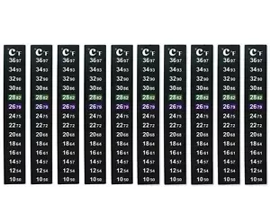 10 x Stick-on LCD Thermometer Dual Scale Temperature Strips Aquarium Brewing - Picture 1 of 4