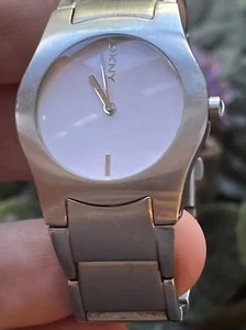 WOMEN DKNY WATCH NY-3032 White Pink Face All SS - Picture 1 of 9