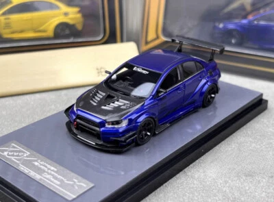 404Error 1:64 Blue Lancer EVO X Varis modelo de carrocería ancha diecast coche de resina Foto 1 de 4