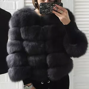 Damen Winter Neu Top lose Mode Kunstfell Mantel Elegant Dick Warm Oberbekleidung - Bild 1 von 20
