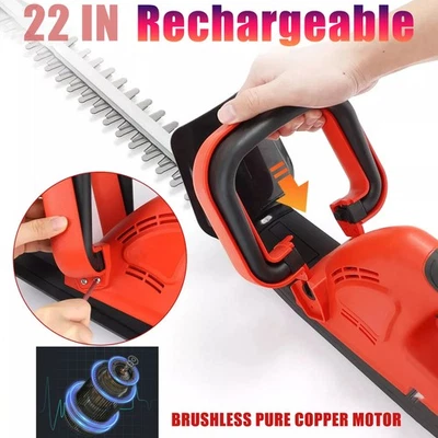 22'' Electric Hedge Trimmer Cordless Power Hedge Trimmer with Battery & Charger - Image 1 of 4