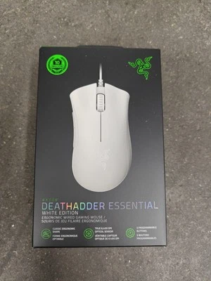 Razer DEATHADDER ESSENTIAL Wired Optical Gaming Mouse - WHITE RZ01-03850200-R3U1 - Image 1 of 3
