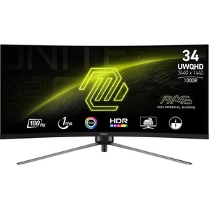 MSI MAG 345CQR - UWQHD Gaming Monitor - Curved - 180Hz - 34 Inch - Photo 1/7