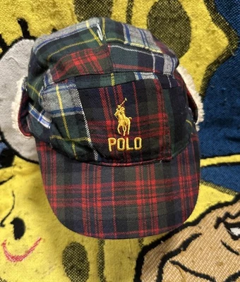 Polo Ralph Lauren Franela Cuadros Trampero Oreja Gorra Sombrero NUEVO UNISEX  Foto 1 de 4