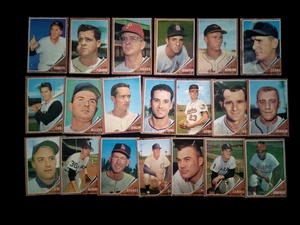 1962 Topps High #531-588 Tebbetts Rigney Gonzalez Aspromonte Baseball Lot 20 - Picture 1 of 7