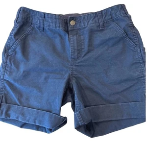 Carhartt Original Fit Cargo Shorts size 6 Navy Blue Women Cuffed - Picture 1 of 4