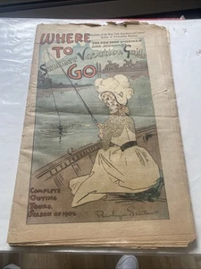 New York American Journal summer vacation guide 1902 Outstanding Condition - Bild 1 von 24