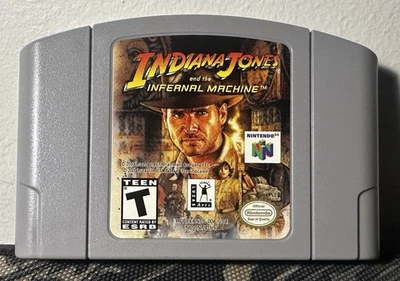 N64 Indiana Jones and the Infernal Machine - Tested Authentic GOOD LABEL - Image 1 of 4