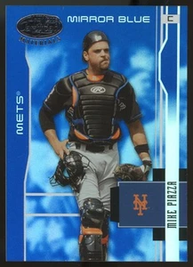 2003 Donruss Leaf Mike Piazza Certified Materials Mirror Blue /50 #117 - Picture 1 of 2