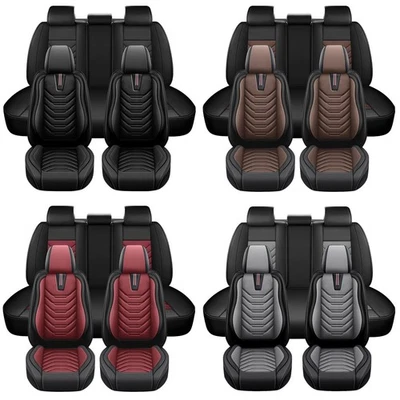 For Dodge Ram 1500 2500 3500 Car Seat Covers Front Rear Premium Leather Full Set - Image 1 of 4
