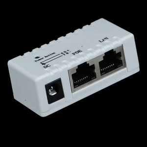 12V - 48V Passive POE injector for IP Camera VoIP Phone Netwrok AP deviceBDHF - Photo 1/12
