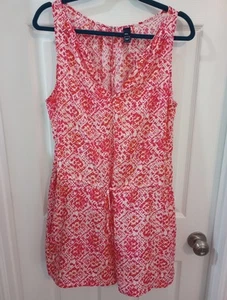 Gap L Red And White Lightweight Romper, EUC - Picture 1 of 20