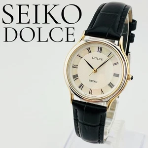 Seiko Dolce 3303 Gold Watch Rare New Battery Genuine No Customs Fees US - Picture 1 of 10