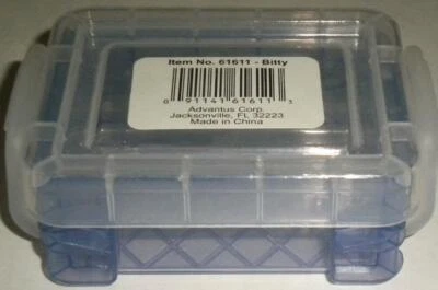 Super Stacker 3" x 2.5" x 1.25" Bitty Purple Box Locking Lid Cropper Hopper New - Image 1 of 2