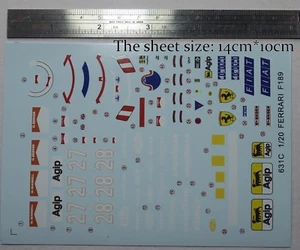 1/20 decals for FERRARI F189 (631C) - Picture 1 of 1