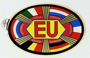 Calcomanía de carreras UE Europa años 60 7"X 4 3/4" - Imagen 1 de 2