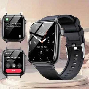 Herren Smart Watch 1,83" HD Touchscreen Text/Make/Empfangen Anrufe Fitness Tracker - Bild 1 von 11