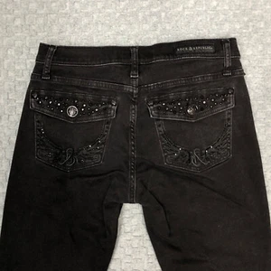 Rock Republic Jeans WOmens 10 Black Kasandra Bootcut Dark Wash Denim Capsule Day - Picture 1 of 12