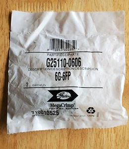 GATES HYDRAULIC HOSE FITTING G25110-0606 * NEW * MEGACRIMP * - Picture 1 of 2