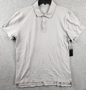 The Men's Store at Bloomingdale's Regular Fit Polo Shirt Men's M Grey Button S/S - Picture 1 of 11