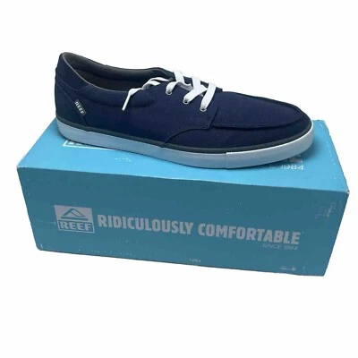 Reef  Navy/grey  Deckhand 3 Sneaker  Lace Up Men Size 10.5 - Image 1 of 4