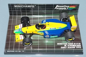 Minichamps F1 1/43 BENETTON FORD B191B MICHAEL SCHUMACHER EARLY SEASON 1992 - Picture 1 of 1