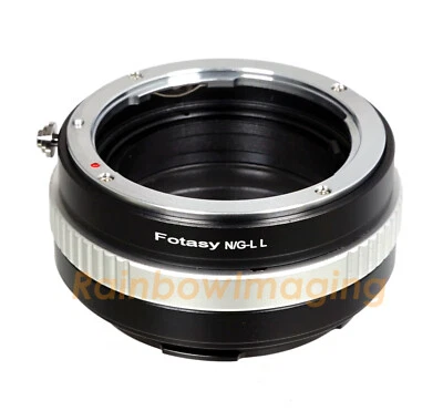 FOTASY Nikon G AF-S F Mount Lens to Leica L Mount Adapter Aperture Control Ring SL2 SL