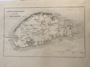 Carte topopgraphique de l'ile de Malte, 1860 - Imagen 1 de 1