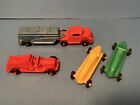 Vintage 1950 LIDO Race Cars, Fire Truck and Semi Tractor Trailer Truck