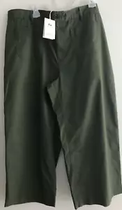 Free Assembly Women's XXXL (22) HR Wide Leg Cropped Green Pant New - Picture 1 of 9
