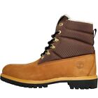 Timberland Mens 6 Inch Heritage Puffer Leather Boots Brown