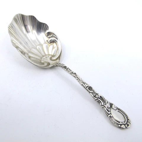 LOUIS XV by DURGIN Sterling Silver Tea Caddy Spoon 18.5g 4 3/4"  No Monogram Cover