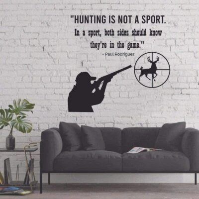Sport Game Hunting Quote Hunter Vinyl Wall Art Décor Sticker for Home Room Decal - Image 1 of 4