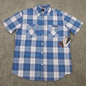 Enyce Shirt Mens Extra Large Blue Plaid Tartan Western Outdoor Button Up Adult - Picture 1 of 9