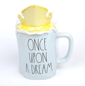 Rae Dunn Disney Sleeping Beauty Iridescent Blue Once Upon A Dream Mug w/Crown - Picture 1 of 3