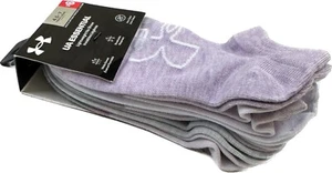 Under Armour Kids 6 Pk Multicolor No Show Polyester UA Essential Sock Set Sz M - Picture 1 of 2