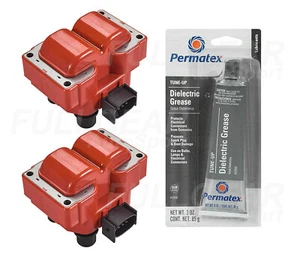 ENGINE IGNITION COIL + DIELECTRIC GREASE FOR FORD 1.9L 2.0L 2.3L 2.5L 4.6L 5.0L - Foto 1 di 2
