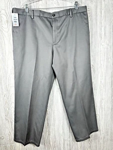 NWT Dockers Signature Khaki Classic Fit Gray Dress Pants Size 40Wx29L Flat Front - Picture 1 of 9