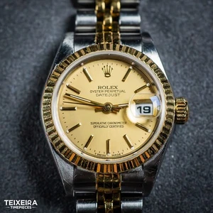 Rolex Lady-Datejust 69173 Two-Tone Jubilee Bracelet Gold Fluted Bezel Complete - Picture 1 of 15