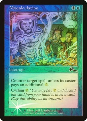 Urza's Legacy  MTG  FOIL  Miscalculation   Magic - Image 1 of 2