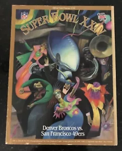 SUPER BOWL XXIV SAN FRANCISCO 49ERS VS DENVER BRONCOS GAME PROGRAM - Picture 1 of 4