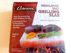 Himalayan Salt Slab for Grilling (8" x 8"x 1.5'' ) & ( 8''x8''Salt Holder ) NEW - Picture 1 of 5