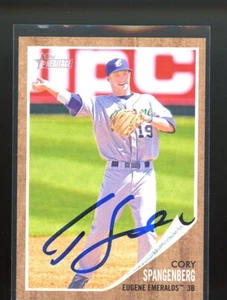2011 Topps Heritage CORY SPANGENBERG Signed Card AUTO autograph BREWERS PADRES - Picture 1 of 1