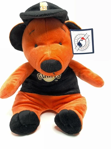 With Tags Giants Orange/Blk Teddy Bear Plush MLB Baseball Genuine Merchandise Cover
