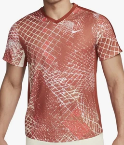 Nike Court Dri-Fit Victory Tennis Shirt Top DV8841-832 Size S Rugged Orange - Picture 1 of 5