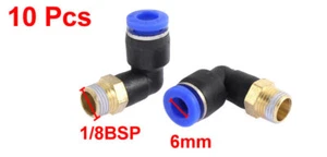 10 Stück PL6-01 1/8BSP Stecker auf 6 mm Rohrbogenverbinder Schnellverbinder PL - Bild 1 von 2